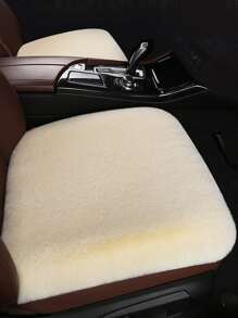 1pc Đệm ghế ngồi ô tô sang trọng màu rắn - Màu be - Xem 3