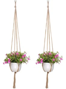 1 件/2 件/3 件/4 件 棕色流苏花盆支架，室内室外装饰