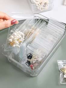 20pcs Clear Jewelry Storage Bag, Self Locking PVC Resealable Bag, Small Dustproof Jewelry Pouch, Gift For Valentine's Day - Clear - View 5