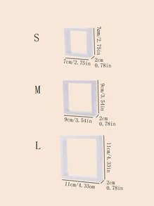 1pc Clear Jewelry Storage Box, Square Jewelry Dust Proof Box For Household - White - View 3