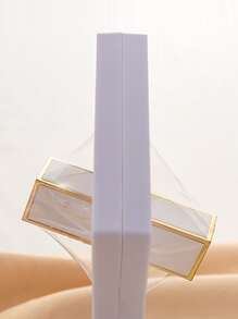 1pc Clear Jewelry Storage Box, Square Jewelry Dust Proof Box For Household - White - View 4