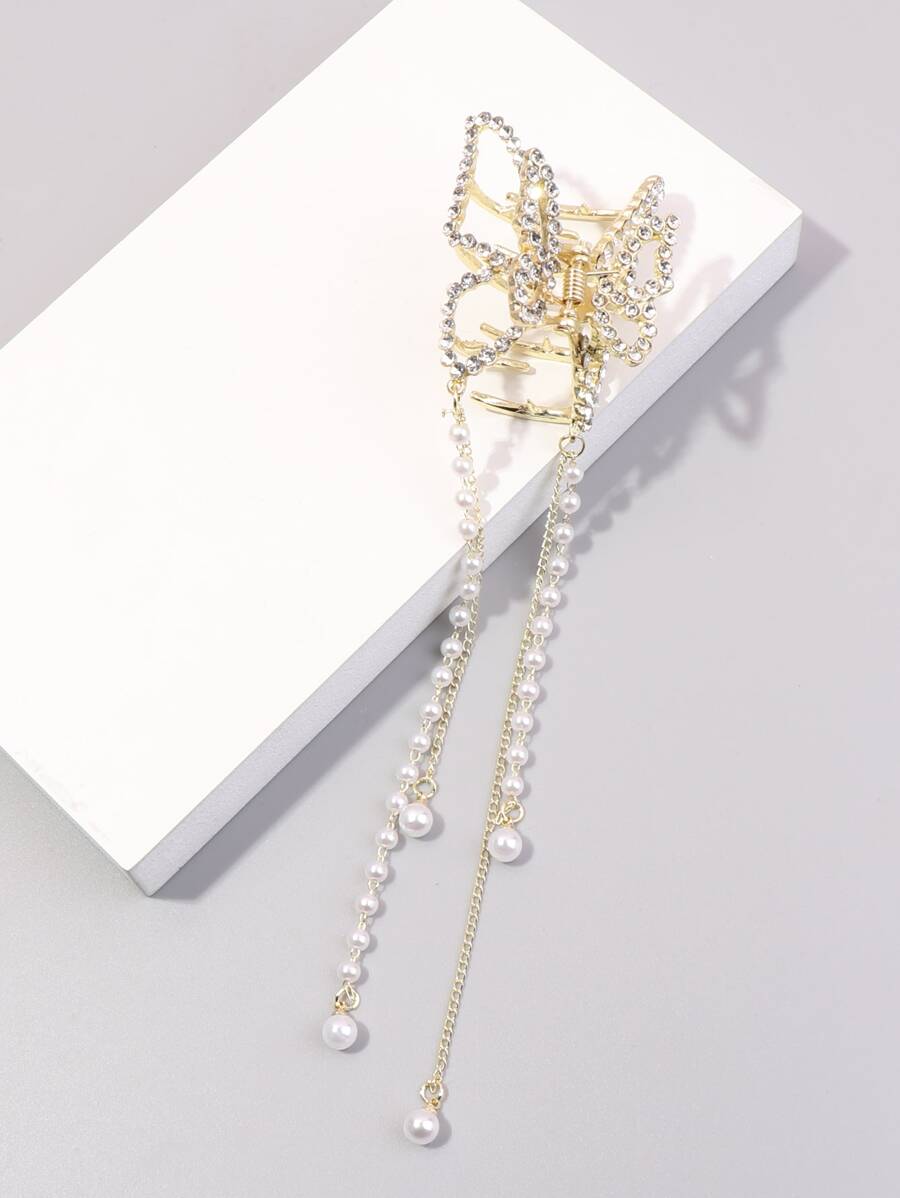 Rhinestone Butterfly Decor Hair Claw SHEIN USA