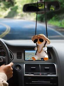 1pc Phim hoạt hình Vịt Trang trí Treo Xe Trang trí - Nhiều màu - Xem 1