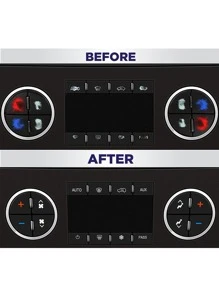 1 hoja Pegatina de coche con botón reparar