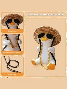 1pc Phim hoạt hình Vịt Trang trí Treo Xe Trang trí - Nhiều màu - Xem 5