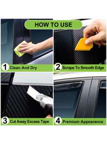 1卷幾何圖案汽車貼紙 - 黑色 - 查看 7