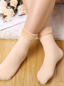 2 pares Calcetines de tripulación unicolor - Multicolor - Ver 2