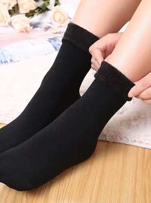 2 pares Calcetines de tripulación unicolor - Multicolor - Ver 4