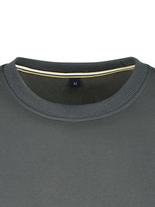 Men Christmas Print Sweatshirt - Dark Grey - View 4