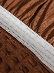 1入組彈力沙發套帶裙子易貼合沙髮沙發套耐用可水洗通用高彈性家具保護套 - 芥末黃 - 查看 4