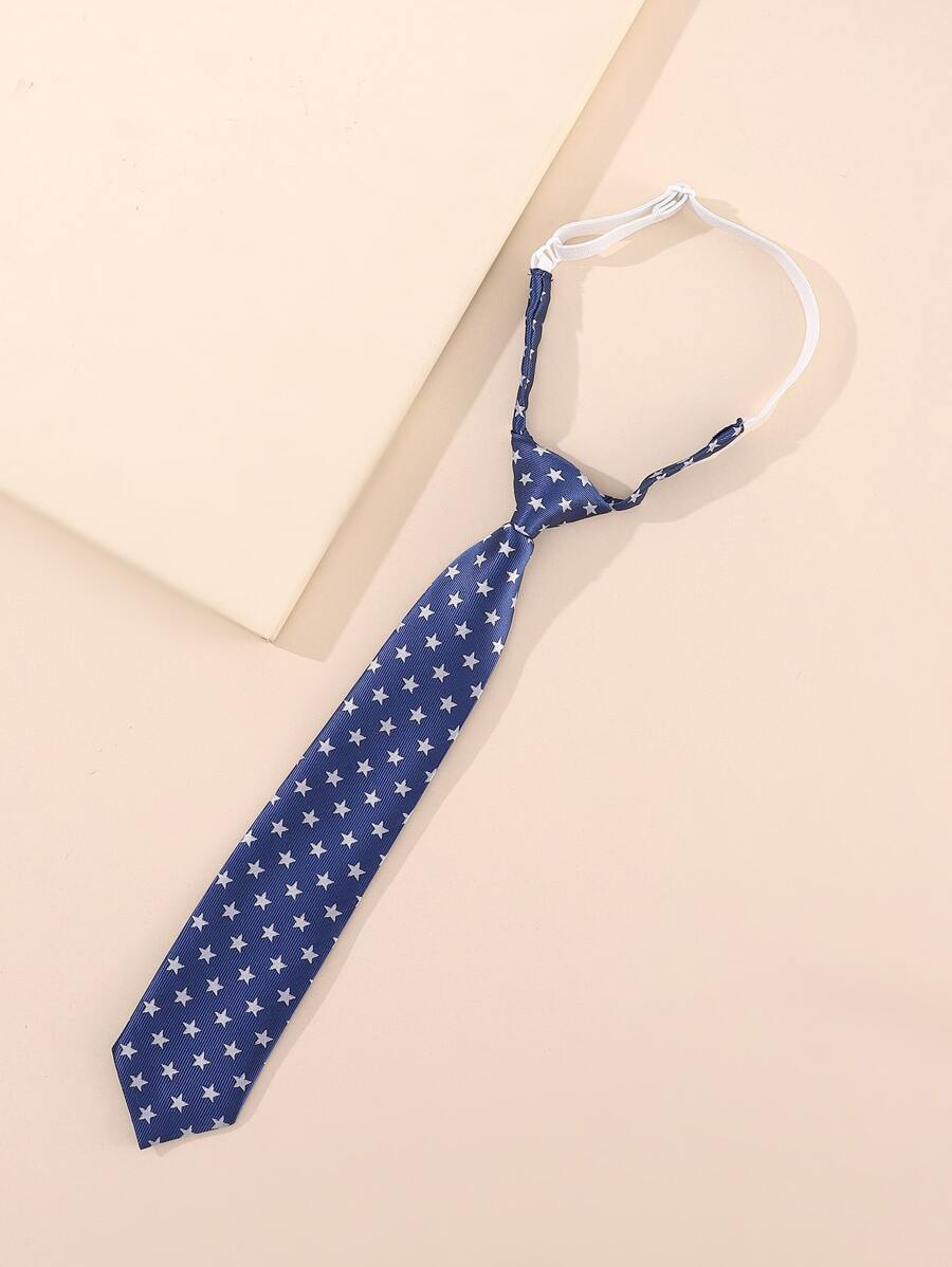 Star Print Tie - Multicolor - View 1