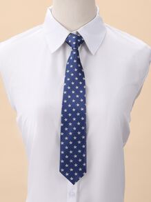 Star Print Tie - Multicolor - View 2