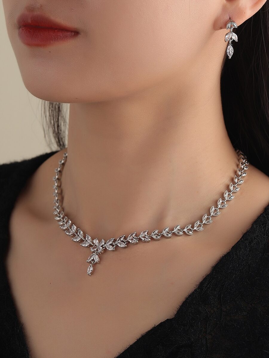 SHEIN Belle 3 piezas Set joya con diseño de diamante de imitación