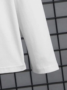 SHEIN Boys Slogan & Cartoon Graphic Tee - White - View 4