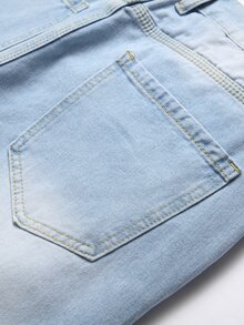 Hombres Jeans desgarro con bordado de corazón - Lavado ligero - Ver 5