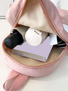 女孩字母刺繡兔子設計功能背包