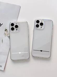 2pcs Heart Pattern Phone Case - Multicolor - View 3