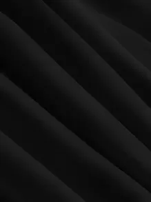 SHEIN MOD Chain Detail Ruched Cami Dress - Black - View 4