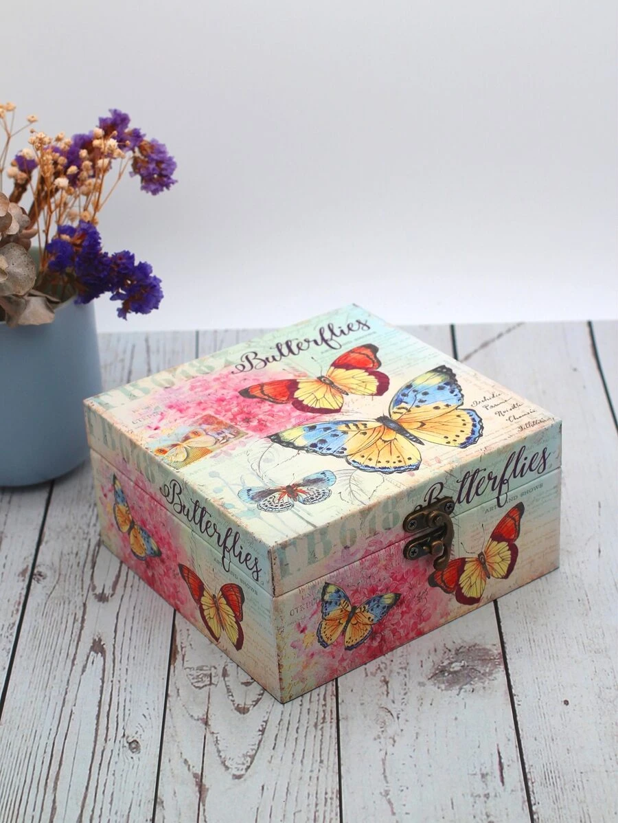 1 pieza Joyero con patrón de mariposa - Multicolor - Ver 1