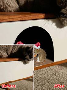 1pc Hat & Mouse Pattern Wall Sticker, Stickers, Wall Decal, Vinyl Decal For Home Decorations, Spring Decoration Items Refresh Your Home, Rama Decoration Stickers - Multicolor - View 4