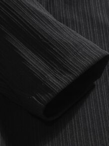 Manfinity Men Lapel Neck Shirt & Trousers Without Tee - Black - View 8