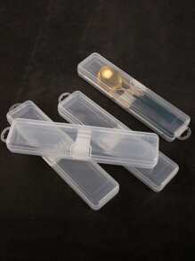 1pc Portable Cutlery Storage Box,Kitchen,Christmas Gift - Clear - View 3