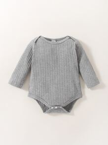 Bebé 4 piezas Body unicolor tejido de canalé - Multicolor - Ver 3