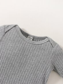 Bebé 4 piezas Body unicolor tejido de canalé - Multicolor - Ver 7