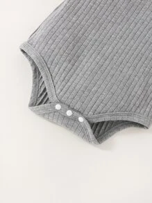 Bebé 4 piezas Body unicolor tejido de canalé - Multicolor - Ver 8