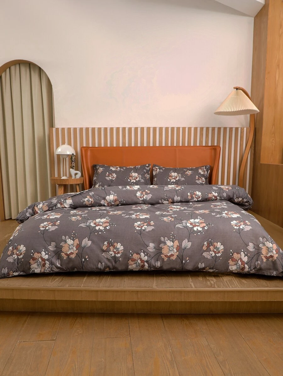 Set colcha sin relleno con patrón floral - Multicolor - Ver 1