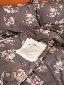 Set colcha sin relleno con patrón floral - Multicolor - Ver 3