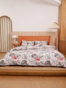 Tropical Pattern Duvet Cover Set Without Filler - Multicolor - View 1