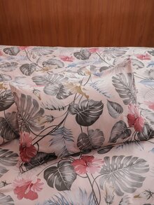 Tropical Pattern Duvet Cover Set Without Filler - Multicolor - View 3