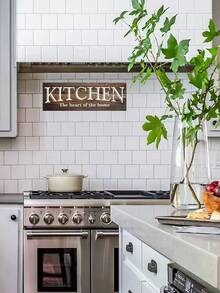 1pc Wooden Kitchen Wall Hanging - Multicolor - View 2