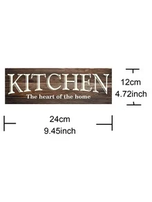 1pc Wooden Kitchen Wall Hanging - Multicolor - View 4