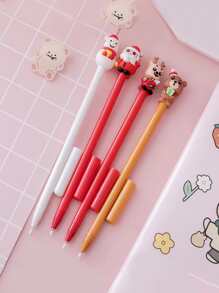 5pcs/Set Assorted Creative European & American Style Christmas Neutral Pens - Multicolor - View 4