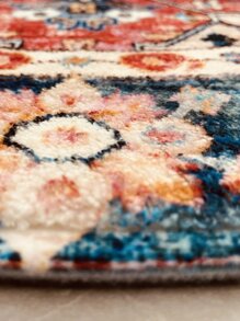 1pc Geometric Pattern Round Rug - Multicolor - View 3