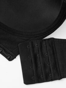 Deyllo Solid Adjustable Straps Bralette - Black - View 4