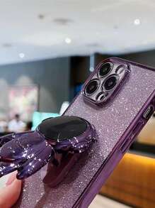 Funda para móvil con con diseño de astronauta Soporte para teléfono & brillante papel - Morado - Ver 3