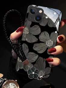 Ốp điện thoại in hoa có dây buộc Tương thích với iPhone15/15Plus/15Pro/15Promax - Nhiều màu - Xem 2