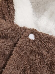 Plush Hooded Pet Pajama - Multicolor - View 5