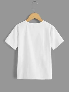 SHEIN 男孩馬印花上衣和襯衫和褲子