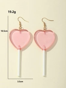 心棒棒糖耳墜 - 彩色 - 查看 3