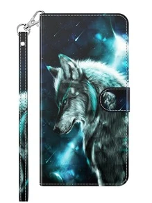 GLANDOTU Compatible With Samsung Galaxy Compatible With IPhone Compatible With Xiaomi And Other Models Of Mobile Phones, Animal Wolf Pattern PU Leather Flip Wallet Magnetic Clip Card Slot Protective Case - Multicolor - View 1