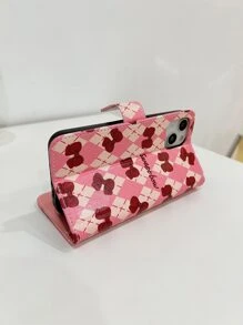 Bowknot Print Flip Phone Case - Multicolor - View 4