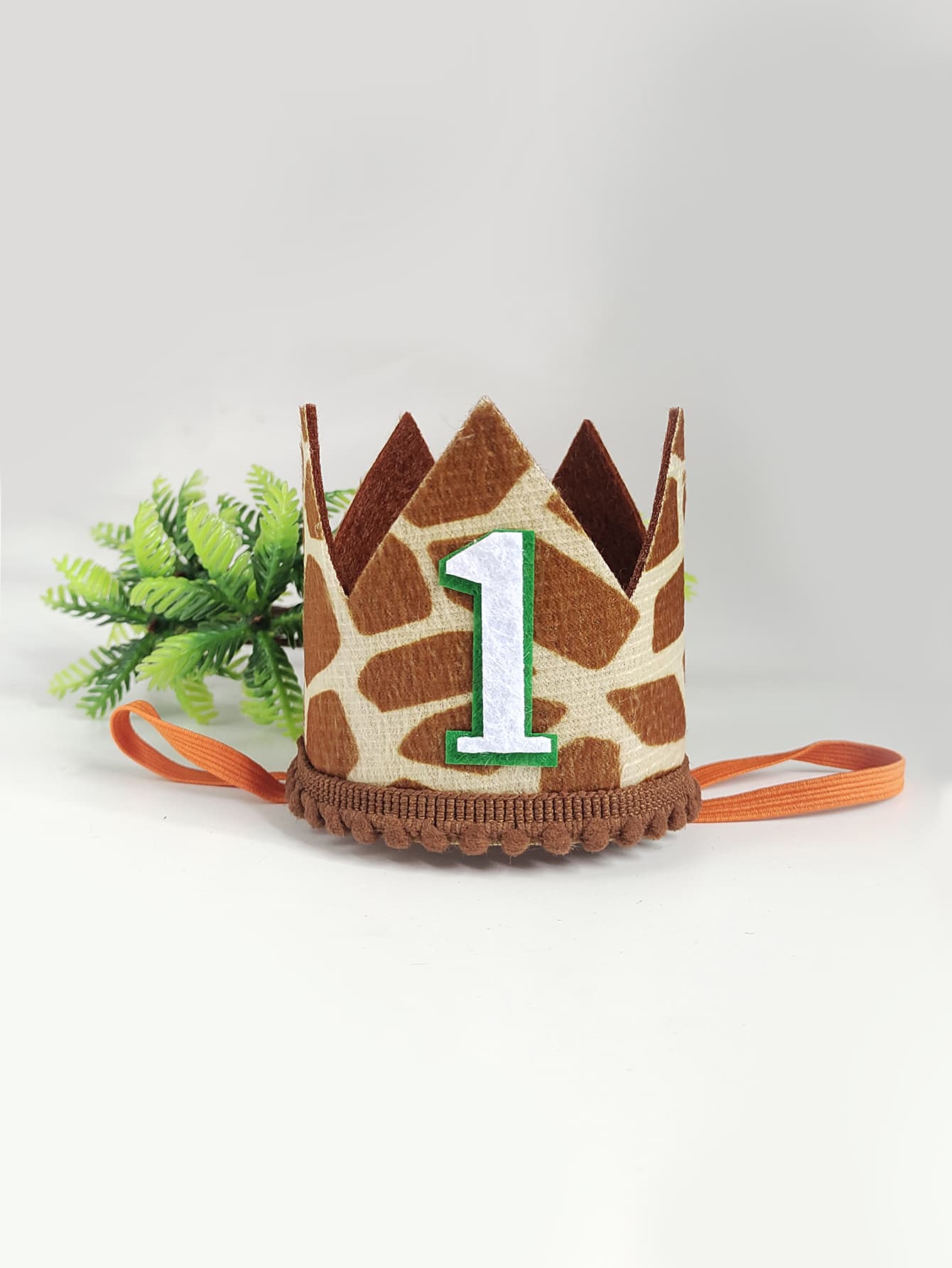 1pc Polyester Party Hat, Modern Number Decor Crown Shaped Party Hat For Party - Multicolor - View 1