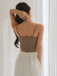 DAZY Sujetador largo unicolor - Caqui - Ver 2