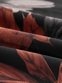 SHEIN MOD 印花木耳邊網紗吊帶洋裝 - 彩色 - 查看 3