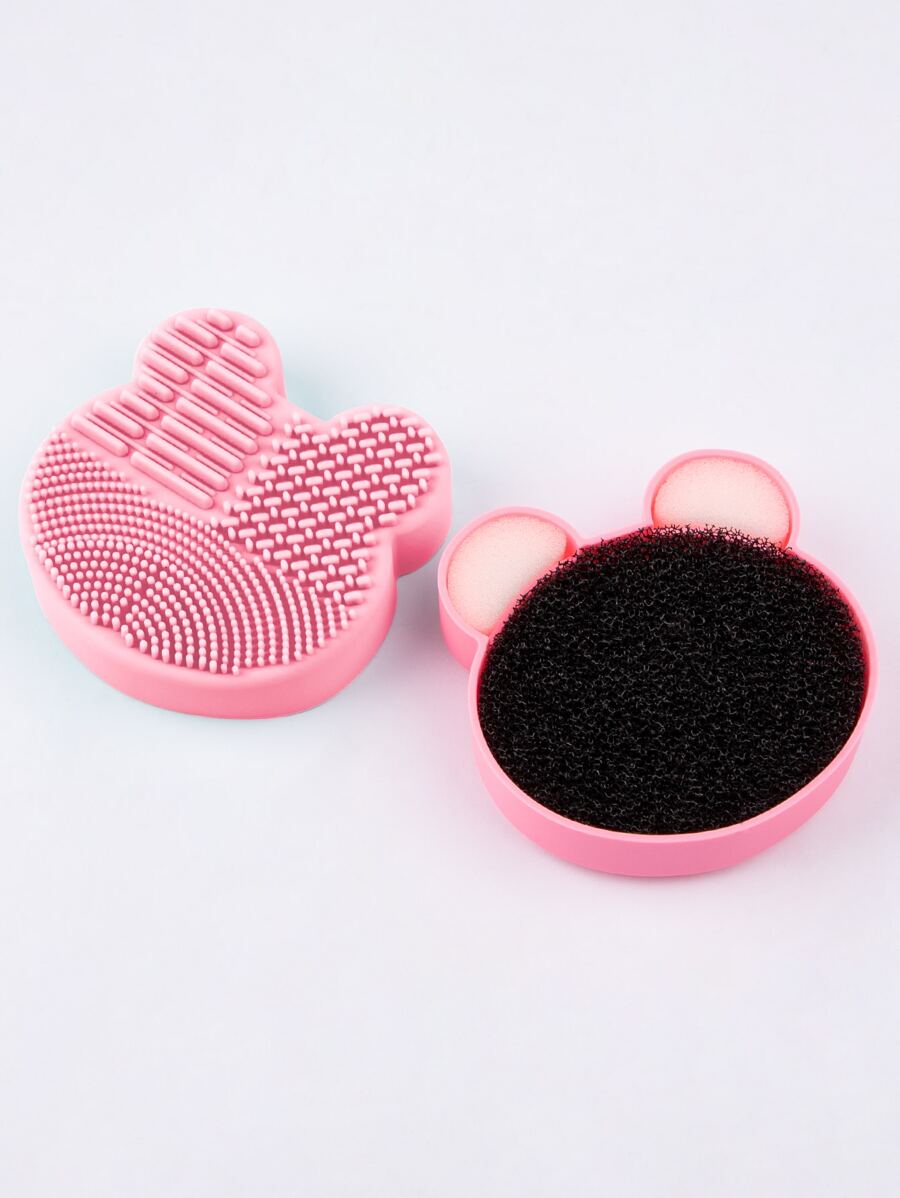 1pc Makeup Brush Cleaning Box - Watermelon Pink - View 1