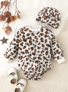 Baby Leopard Print Bodysuit - Multicolor - View 1